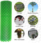 Wire Fence Mesh Green Plastic Mesh Roll 39.3″ Wide Poultry Fencing Multi-Use Garden Fence for Snow Fence Chicken Plants Balcony Protection Barrier(Size:1x30M - Mesh 1.2cm)