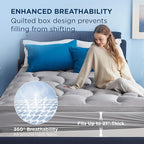 Bedsure Waterproof Mattress Topper Full - Pillow Top Full Mattress Protector with 8-21 Inches Deep Pocket, 800 GSM Extra Thick Bed Pad Fitted, Soft Bed Cover for Home, Bedroom, Hotel - Grey