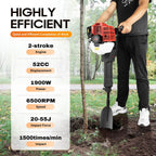 Gas Powered Garden Shovel for Digging, 52CC 2-Stroke Small Shovel Portable Spade Garden Trowel for Tree Planting (US Stock)