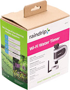 Raindrip R875CT Hose-End Smart Water Sprinkler Timer, Wi-Fi, Wireless Hose Faucet Bibb Timer for Garden, Drip Irrigation System Controller, Free App via 2.4 GHz Gateway Combo,GHT Compatible, Gray