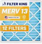 Filter King 16.38x21.38x1 Air Filter | 12-PACK | MERV 13 HVAC Pleated A/C Furnace Filters | MADE IN USA | Actual Size: 16.38 x 21.38 x .75"