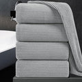 4 Piece Bath Towel Set 35"x70"Oversized Bath Towel for Bathroom Ultra Soft Fluffy Extra Large Bath Sheet Luxury Premium Bathroom Towel Highly Absorbent Quick Dry Shower Towel for Hotel Spa,Grey