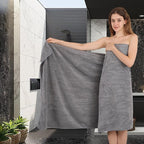 Ultra Soft Bath Towel Set of 4, Grey Extra Large Textured Microfiber Luxury Towels 35x70 in, Quick Dry, Highly Absorbent, Fluffy, Oversized, for Bathroom Shower Pool Hotel Beach