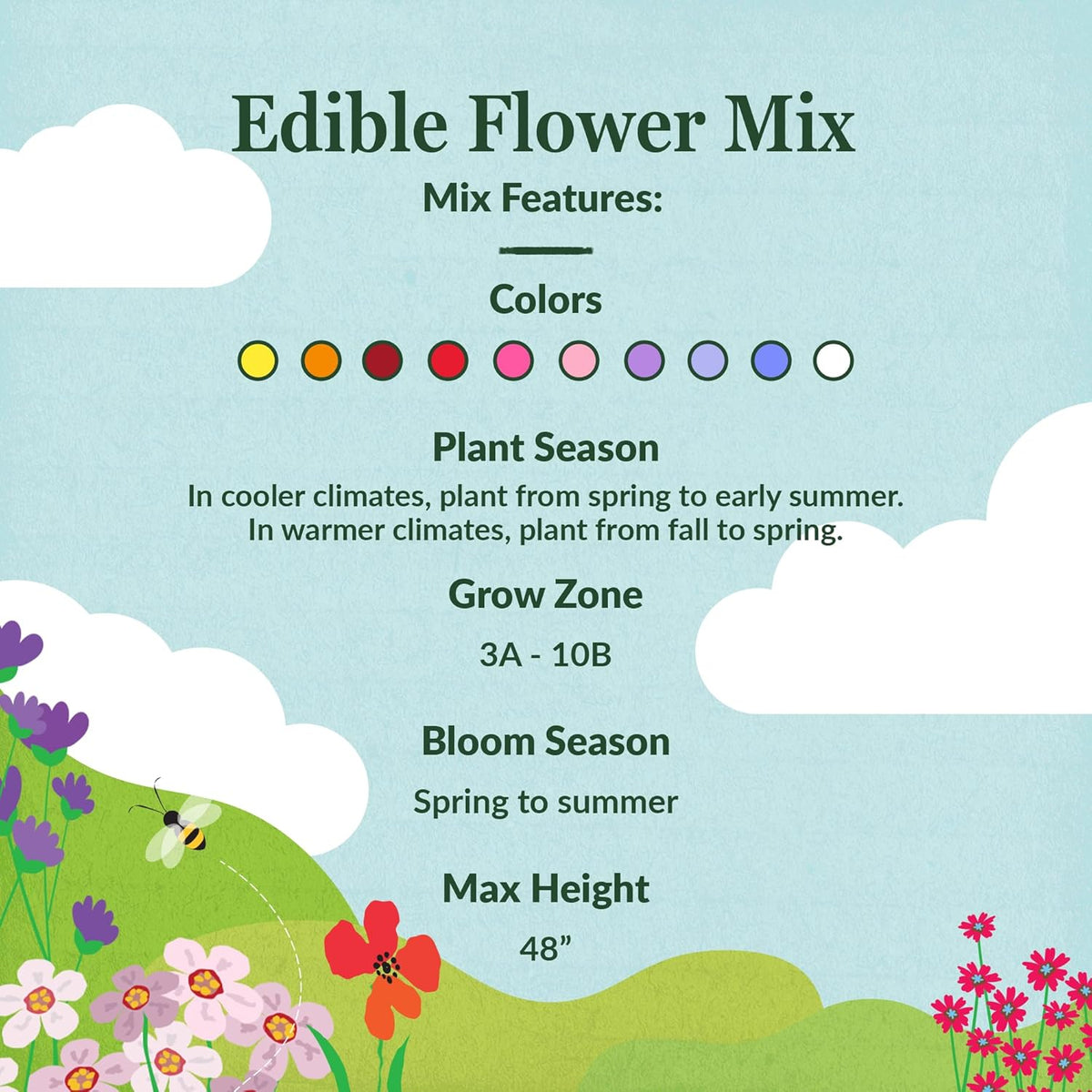Ferry-Morse Edible Flower Mix Bulk Flower Seeds, 1lb