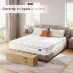 Vesgantti Full Mattress, 12 Inch Memory Foam Hybrid Mattress in a Box with Individual Pocket Spring, Full Size Mattress for Pressure Relief, Motion Isolation, Medium Firm Support