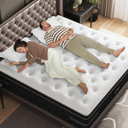 Firm Queen Mattress 14 Inch, Cooling Gel Hybrid Mattresses for Back Pain Relief Extra Lumbar Support Motion Isolation with 760+ Pocket Springs, Fiberglass-Free 365 Night Trial