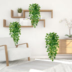 Sggvecsy Fake Hanging Plants 2 Pcs Artificial Hanging Plants Fake Ivy Vine Faux Pothos Vines Artificial Ivy Leaves Greenery Plant for Room Patio Home Indoor Outdoor Shelf Wall Garden Decor(No Baskets)