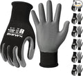 MANUSAGE Safety Work Gloves - Protective Glove for Men & Women - Ultrathin Hand Protection - For Construction, Gardening, Landscaping - Orange - Size XL - 6 Pairs