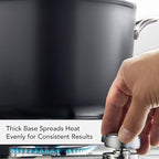 KitchenAid Hard Anodized Induction Nonstick Stock Pot/Stockpot with Lid, 8 Quart, Matte Black