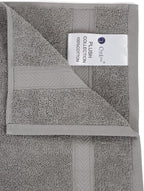 Casa Lino Face Towels & Body Wash Cloths for Showering - 100% Cotton Wash Cloths for Bathroom - Highly Absorbent & Quick Drying Washcloth Set - Cotton Washcloths 24 Pack (12" x 12") - (Silver Grey)