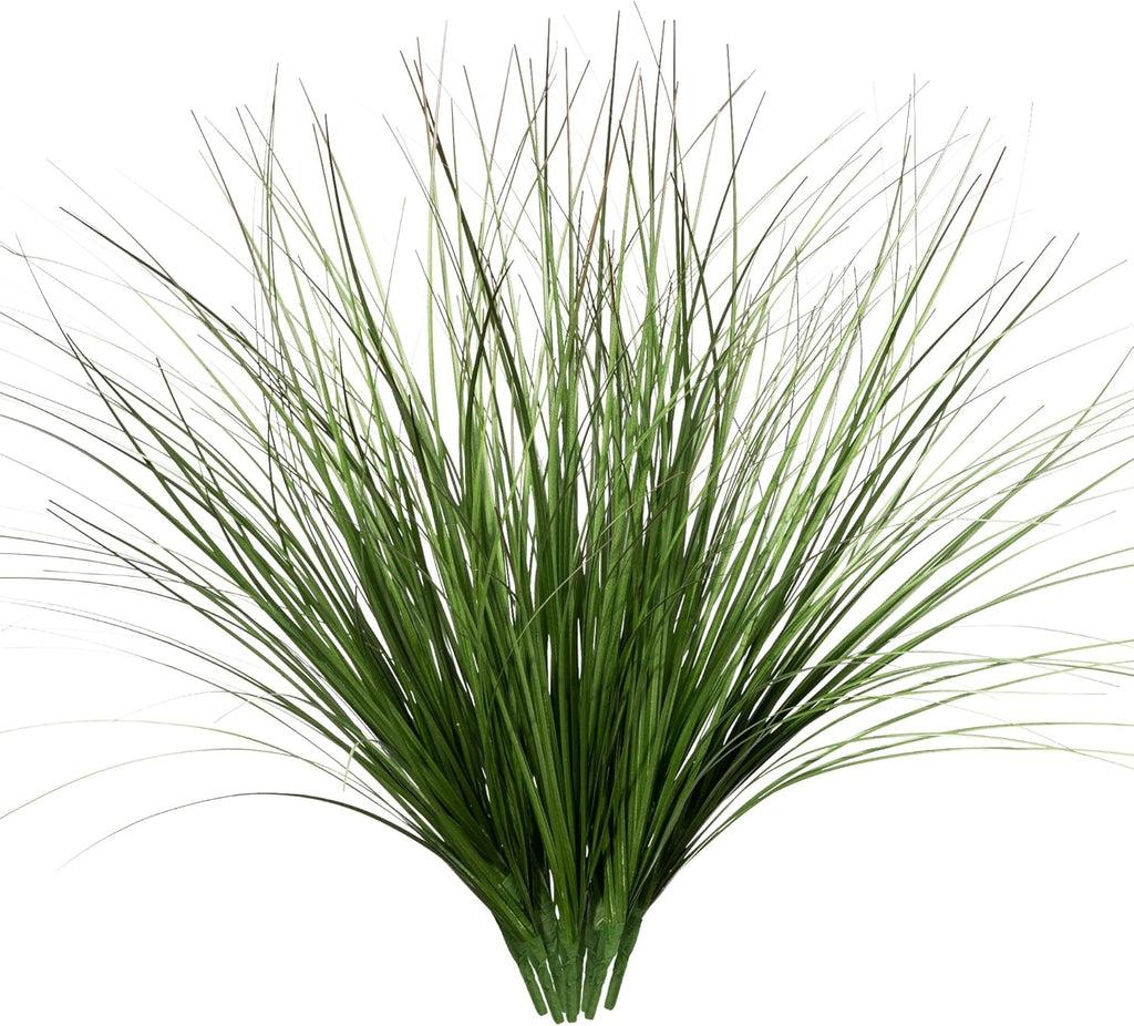 8PCS 17.3" Fake Plants Artificial Wheat Grass Greenery Plastic Plants Fake Grass Artificial Plants for Outdoor Decor Artificial Flower with Greenery Stems for Indoor Home Decoration