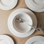 Christian Siriano Lusso 32-Piece Dinnerware Set Stoneware, White