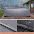Mrrihand Heavy Duty Patio Furniture Covers, Outdoor Furniture Covers Waterproof Sectional Sofa Set , Patio Table and Chair Set Cover 138"L×86"W×28"H,Grey
