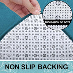 Smiry Memory Foam Bath Mat 47x32, Extra Soft and Absorbent Bathroom Mats, Non Slip Washable Carpet for Floor, Shower and Tub, Peacock Blue