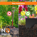 Steel Landscape Edging 40" Lx8 H,8pcs Metal Landscape Edging with 9 Stakes,27Ft Easy-to-Install Garden Edging for Flexible Bend,No-Dig Lawn Edging Border for Yard Pathway Forestry,Black