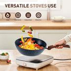 DisDelight Pots and Pans Set Non Stick, Nonstick Induction Granite Kitchen Cookware Sets, Induction Nonstick Granite Cooking Set, Induction Cookware Cooking Pan Set, Pan Sets for Cooking, Blue