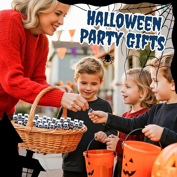 DMSKY 60 Pcs Halloween Lip Balm, Halloween Party Favors Bulk, Halloween Goodie Bags Fillers for Boys Girls