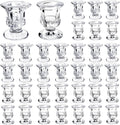 36 Pcs Candlestick Holders 2 Style Taper Candle Holders Bulk Small Glass Candle Holder for Wedding Table Centerpiece Home Party Decor