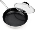 AVACRAFT Ceramic Nonstick Frying Pan with Lid, Egg Pan, Ceramic Nonstick Skillet, 100% PFOA, PTFE Toxins Free Cooking Pan, Best Ceramic Pans for Cooking (10 Inch Non-Stick Frying Pan)