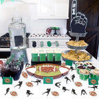 200PC Football Confetti for Table,Football Party Decorations for 1st Year Down Birthday Baby Shower Sport Party Decor,Glitter Football Players Shaped Table Scatters