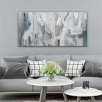 YISXINOAG Abstract Wall Art Ready To Hang White Wall Art Modern Fantasy Paintings Blue White Abstract Wall Decor Prints Canvas Art Wall Decor Painting For Bedroom Office Decoration 20" X 40"