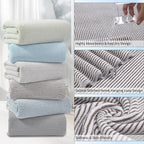 4 Piece Bath Towel Set 35"x70"Oversized Bath Towel for Bathroom Ultra Soft Fluffy Extra Large Bath Sheet Luxury Premium Bathroom Towel Highly Absorbent Quick Dry Shower Towel for Hotel Spa,Brown White