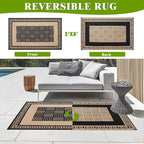 Outdoor Rug 5x8 ft Waterproof, Reversible Outdoor Plastic Straw Rug for Patios Clearance, Outdoor Area Rug Carpet RV Mat for Camping Backyard Deck Porch