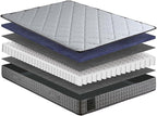 Sweet Home Stores Level 8" Queen Hybrid Mattress – Firm Feel, Pocket Coil Support, CertiPUR-US® Certified, Fiberglass-Free, Budget-Friendly Comfort, Made in USA, Bed in a Box
