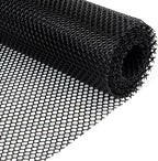 XIFENG Plastic Wire Mesh Fence Roll for Poultry Dogs Rabbit Snake Barrier, Plastic Chicken Fence Wire Fencing Mesh Poultry Netting for Garden Farm(Size:0.47in mesh-65ft L x 3.3ft W Roll,Color:Black)