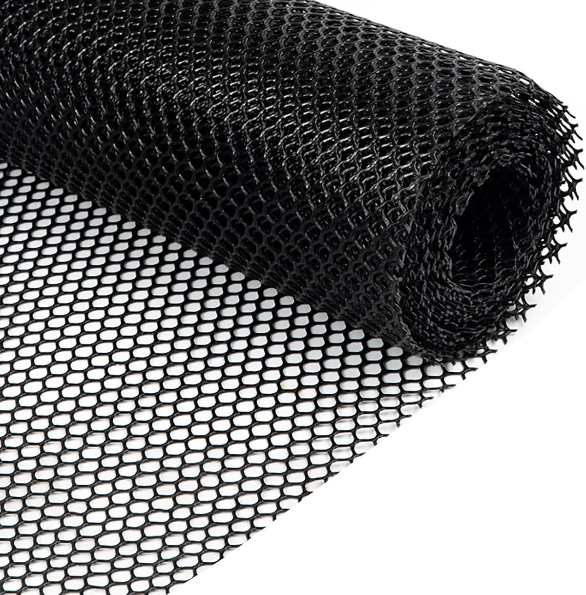 XIFENG Plastic Wire Mesh Fence Roll for Poultry Dogs Rabbit Snake Barrier, Plastic Chicken Fence Wire Fencing Mesh Poultry Netting for Garden Farm(Size:0.47in mesh-65ft L x 3.3ft W Roll,Color:Black)