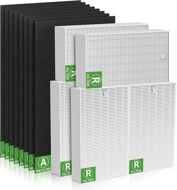 6 Pack HPA300 HEPA Filter Replacement for Honeywell HPA300 Air Purifier Compatible HPA304 HPA200 HPA3300B HPA5300 Filters, Replace HRF-R3 True HEPA Filters