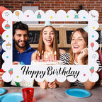 32 x 24 Inch Large Blank DIY Photo Booth Props Picture Frame Party Frame DIY Photo Booth Props Selfie for Birthday, Graduation, Christmas Holiday Party(Classic,Scalloped)