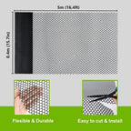 15.7IN x 16.4FT Plastic Chicken Wire Mesh Fence Roll, GENNIZZ Rigid Plastic Fencing & Netting for Garden, Poultry, Dog Cat Barrier (0.4m x 5m)