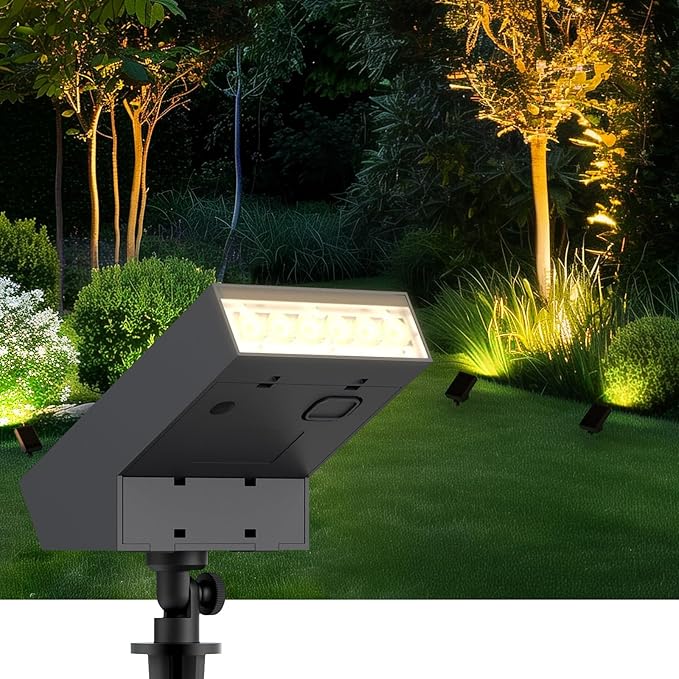 Solar Pathway Lights Outdoor, Dimmable Solar Spot Light IP65 Waterproof, 500LM 3000K Solars Outdoor Lighting for Walkway Landscape Lawn Yard