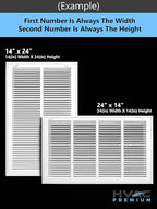 HVAC Premium 12 x 8 Duct Opening Steel Return Air Filter Grille, for 1-inch Filter, Removable Door, Flat Stamped HVAC Vent Cover Grille, Outer Dimensions 14.5 x 10.5