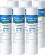Waterdrop 5 Micron 10" x 2.5" Whole House Water Filter Replacement Cartridge, Sediment Water Filter Replacement for Any 10 inch RO Unit, Aqua-Pure® AP110, Culligan® P5, WHKF-GD05, 6 Pack