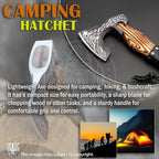 SHINY CRAFTS®- Hand-Forged Viking Axe for Men Leather-Wrapped Handle & Sheath Great for Birthdays, Holidays, or Weddings (SCA-19)