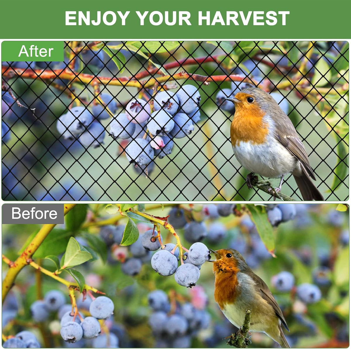 Bird Netting - 25'x100' Heavy Duty Nylon Net with 2' Mesh for Garden Protection, Chicken Coop, Fruit Tree, Orchard