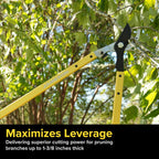 Jameson Professional 27" Bypass Lopper | 1-3/8" Cutting Capacity | Non-Stick Blade | Aircraft-Grade Aluminum Frame | Cushioned Grips | Gardening & Landscaping Tool