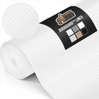 GORILLA GRIP DuraGuard Shelf Liner, 20x30 Non-Adhesive Cabinet Liners for Kitchen Drawers, Shelves, Refrigerator, Pantry Storage, Bathroom Closet, Durable Waterproof BPA Free Ribbed Plastic, White
