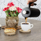 Mixpresso Black Stainless Steel French Press Coffee Maker 26 Oz 770 ml, Double Wall Insulated French Press Stainless Steel, Easy Clean Tea Brewer, Easy Press Durable Metal Coffee Press