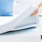 SINWEEK 2 Inch Twin XL Cooling Memory Foam Mattress Topper for Pressure Relief, Thick Bed Mattress Pad with Cooling Soft Cover and Adjustable Straps, CertiPUR-US Certified