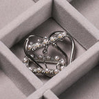 Frebeauty Small Jewelry Tray Set,Stackable Velvet Jewelry Organizer Tray,Mini Jewelry Drawer Organizer,Drawer Inserts,4.92 x 3.74 x 0.9 Inches,6 Grid Earring Organizer for Women(Set 2,Grey)