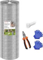 HOPERAN Hardware Cloth 1/2 Inch 36 x 100 ft - 19 Gauge Chicken Wire Fencing, Galvanized Wire Mesh Roll, Welded Wire Fence, Chicken Coop Wire Fence Gopher Wire Rabbit Wire Poultry Netting Cage
