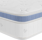 Yaak Twin Mattress 12 Inch, Hybrid Mattress in a Box Twin Size, Individual Pocket Spring Single Bed with Breathable Memory Foam, Pressure Relief, Medium Firm for Teenages and Kids