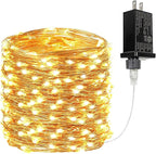 66Ft 200 LED Fairy Lights Plug in, Waterproof String Lights Outdoor & Indoor 8 Modes Christmas Light Bedroom Decor, Timer Twinkle Lights for Girl's Room Garden Party Christmas Decorations (Warm White)