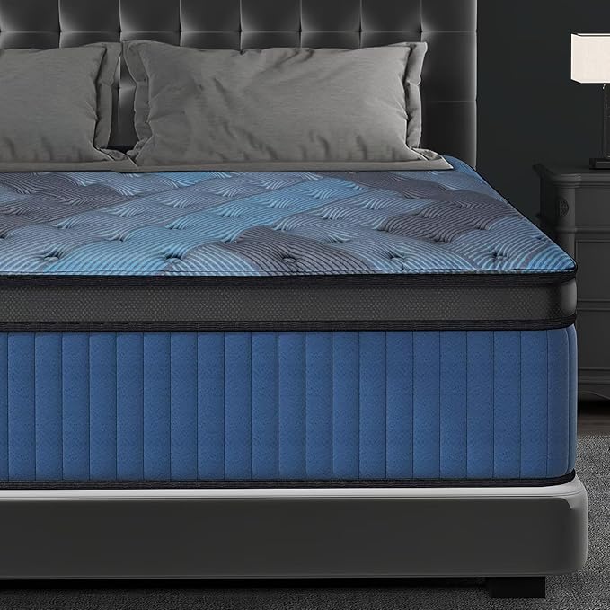 Twin Mattress 10 Inch, 2025 Hybrid Twin Size Mattress in a Box, Upgrade Durable Individual Pocket Springs, Medium Firm Lumber Support Pressure Pain Relief, Breathable Comfort, CertiPUR-US Certified