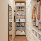 8 Tier 2000 lbs Storage Rack Metal Wire Shelving Unit, Storage Standing Shelf Organizer for Laundry Bathroom Kitchen Pantry Closet Garage Utility Room, Chrome 13.8" D x 23.6" W x 79.5" H