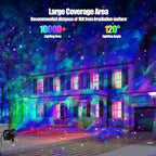 Water Wave Projector with APP & RF Control, IP65 Waterproof Smart Outdoor Lights, 1-100% Dimmable Color Changing, Music Sync & Flame Effect for Pool Party, Ocean Ripple Landscape Lighting