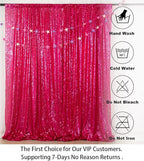 ShinyBeauty 10x10FT Fuchsia Sequin Backdrop - Hot Pink Glitter Photography Background for Wedding, Birthday, Baby Shower Party Decorations